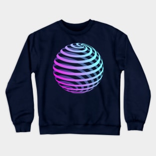 Neon spiral sphere Crewneck Sweatshirt